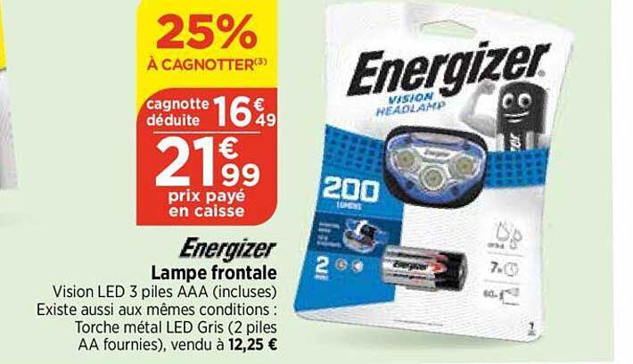lampe frontale energizer