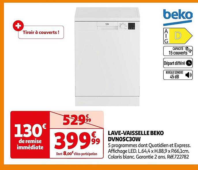 lave-vaisselle beko dvn05c30w