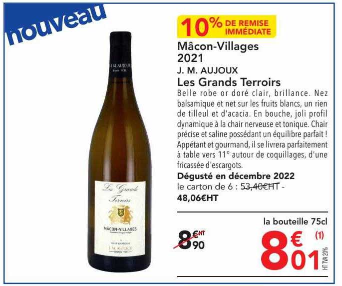 mâcon-villages 2021 j.m. aujoux les grands terroirs
