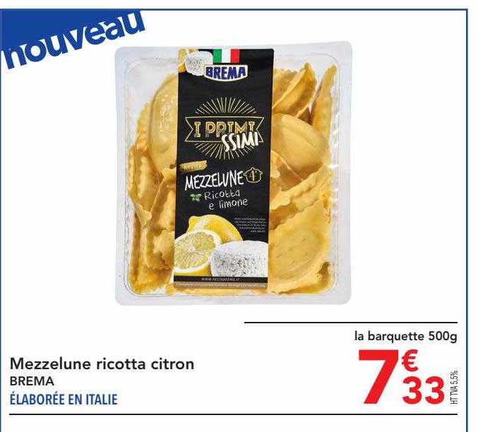 Mezzelune Ricotta Citron Brema