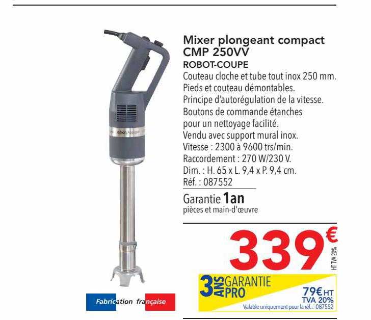 mixer plongeant compact cmp 250vv robot-coupe