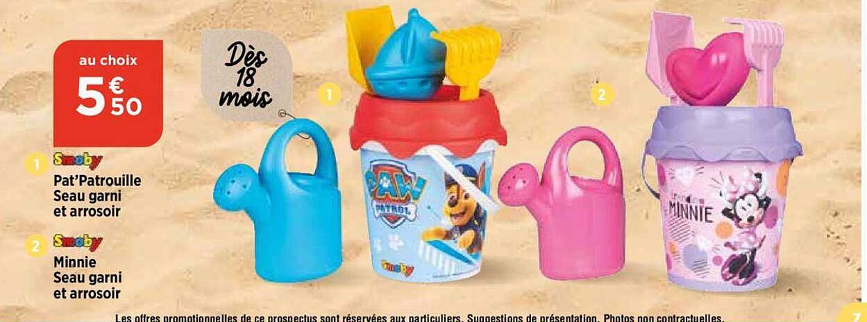 Pat'patrouille Seau Garni Et Arrosoir, Minnie Seau Garni Et Arrosoir