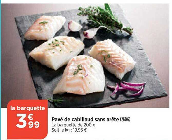 Pavé De Cabillaud Sans Arête