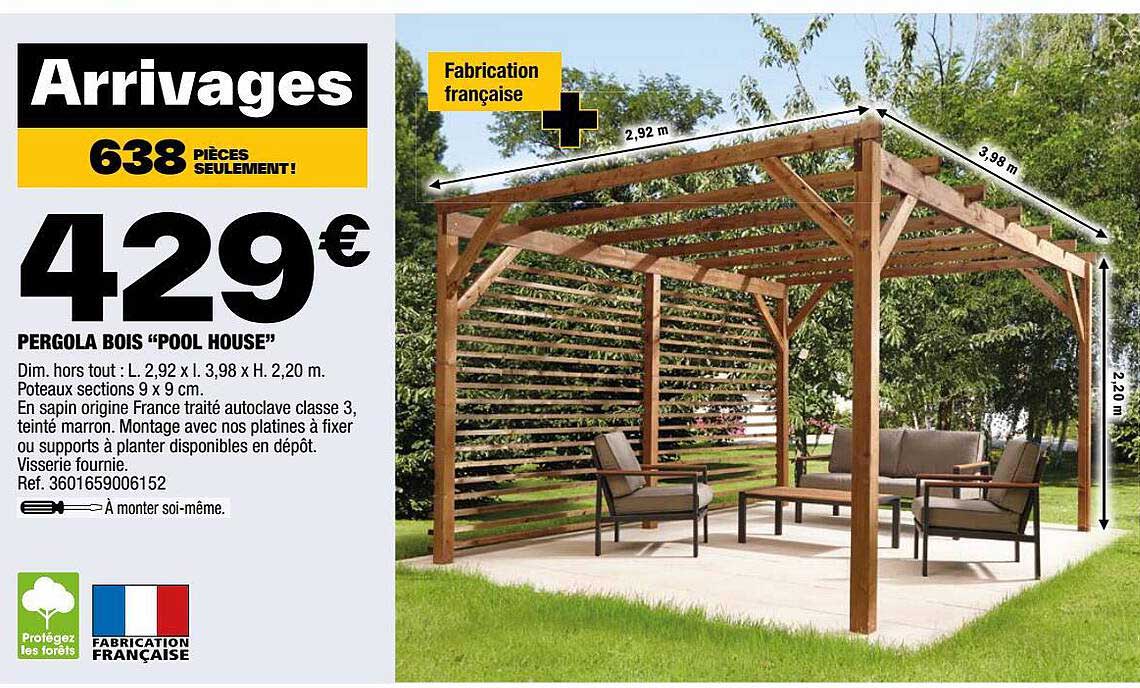 Pergola Bois "pool House"