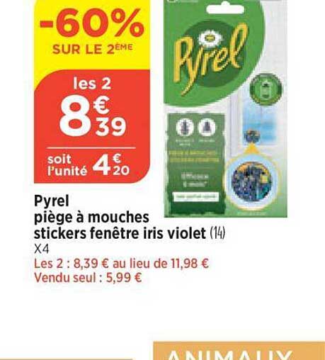 piège à mouches stickers fenêtre iris violet