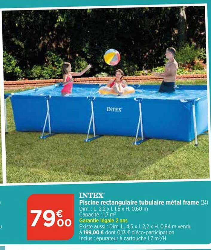 piscine rectangulaire tubulaire métal frame intex