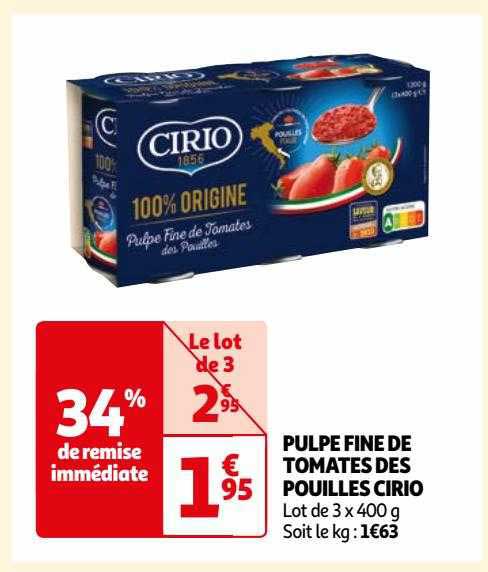 Pulpe Fine De Tomates Des Pouilles Cirio