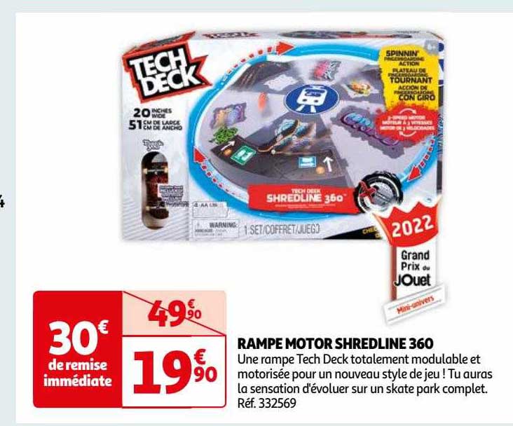 rampe motor shredline 360 tech deck