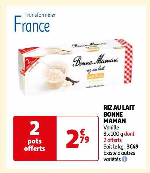 riz au lait bonne maman