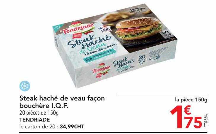 steak haché de veau façon bouchère i.q.f tendriade