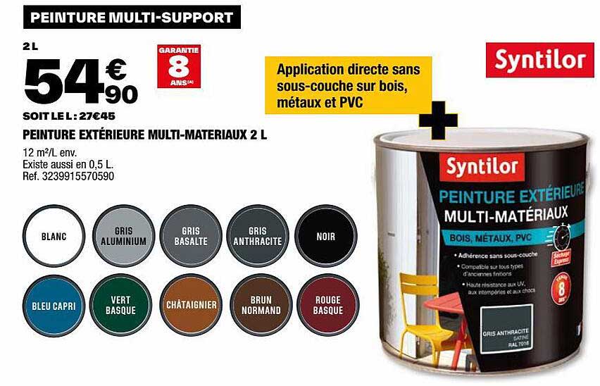 syntilor peinture extérieure multi-matériaux