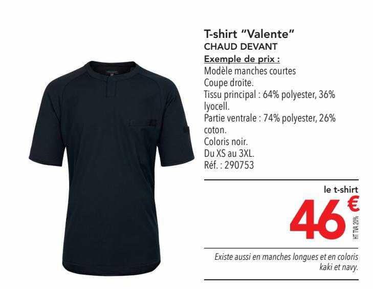 t-shirt "valente" chaud devant