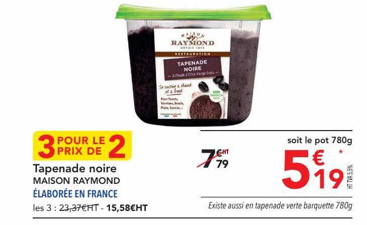 tapenade noire maison raymond