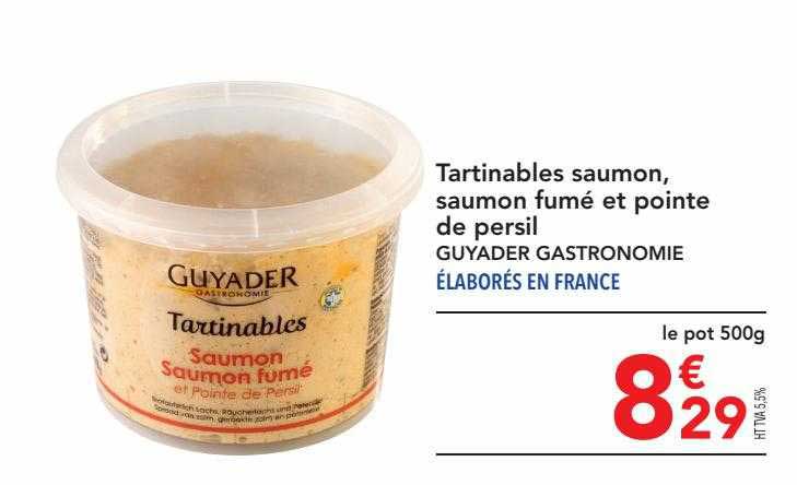 Tartinables Saumon, Saumon Fumé Et Pointe De Persil Guyader Gastronomie