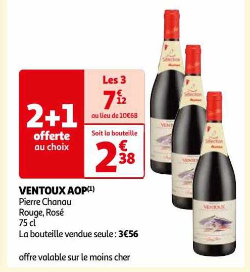 ventoux aop pierre chanau rouge, rosé