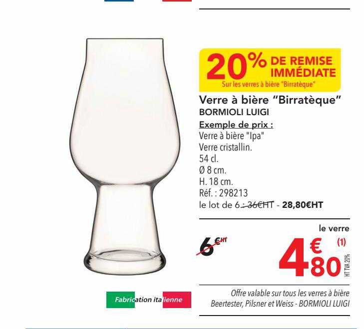 Verre à Bière "birratèque" Bormioli Luigi
