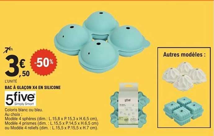 5five Bac à glaçon x4 en silicone