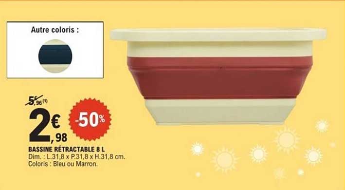 BASSINE RÉTRACTABLE 8 L