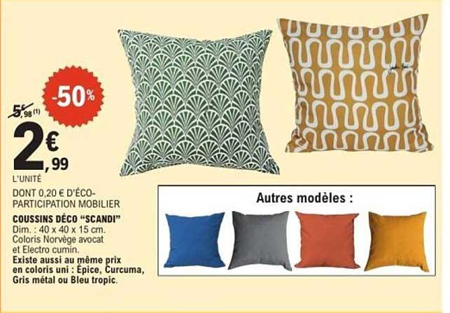 COUSSINS DÉCO "SCANDI