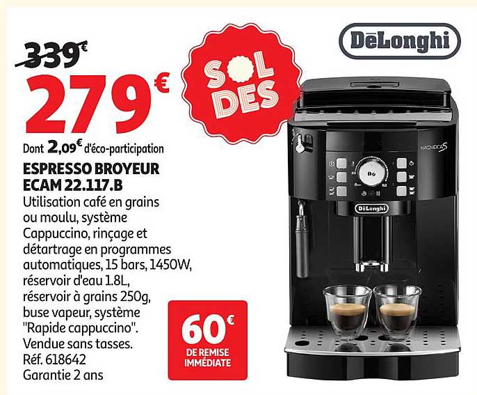 DeLonghi ESPRESSO BROYEUR ECAM 22.117.B
