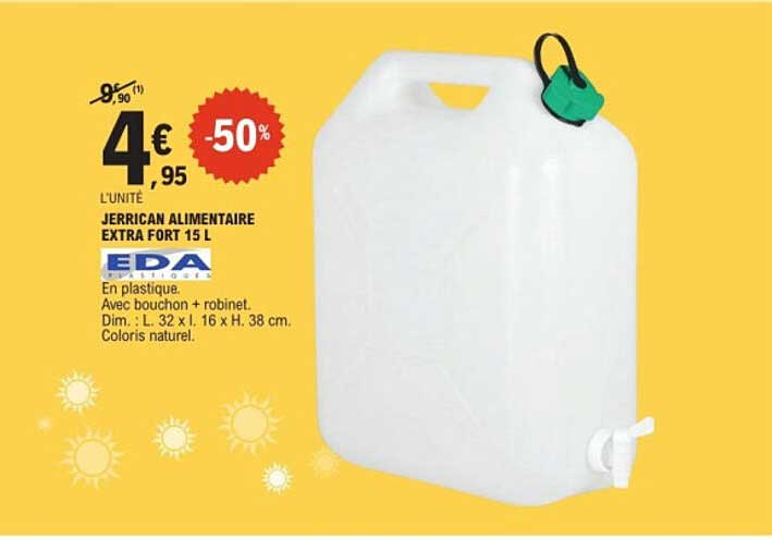 EDA JERRICAN ALIMENTAIRE EXTRA FORT 15 L