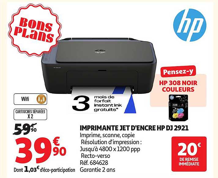 IMPRIMANTE JET D'ENCRE HP DJ 2921