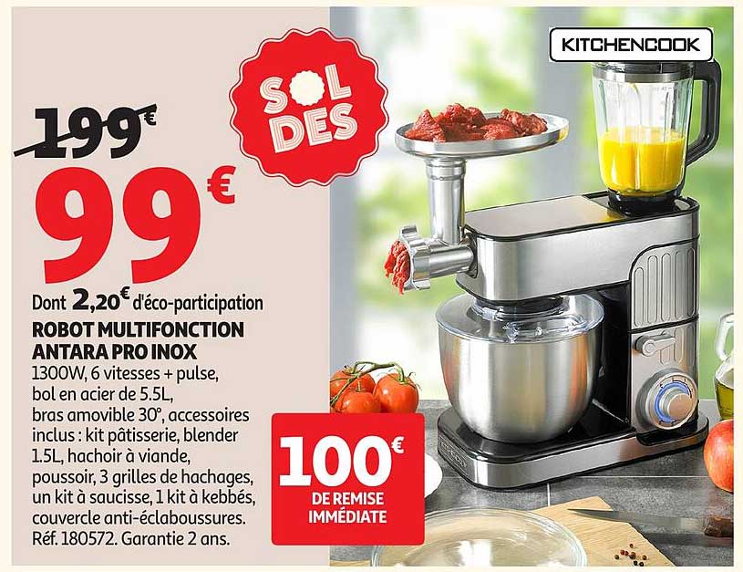 KITCHENCOOK ROBOT MULTIFONCTION ANTARA PRO INOX