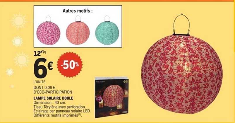 LAMPE SOLAIRE BOULE