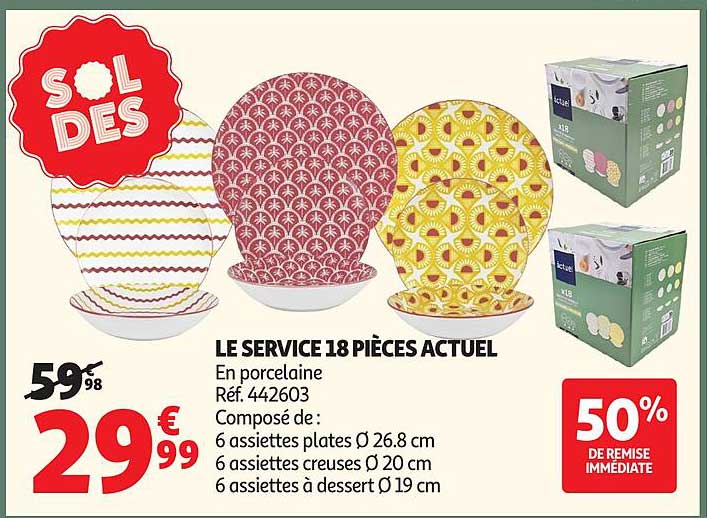 LE SERVICE 18 PIÈCES ACTUEL