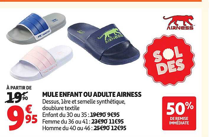 MULE ENFANT OU ADULTE AIRNESS