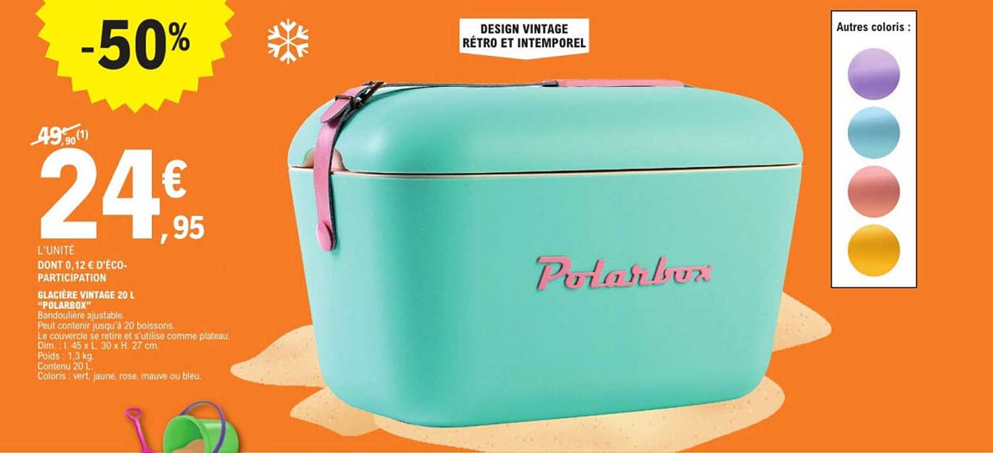 Polarbox Glacière Vintage 20 L