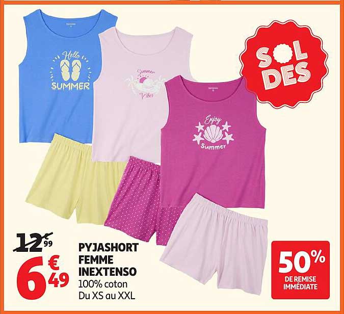 PYJASHORT FEMME INEXTENSO