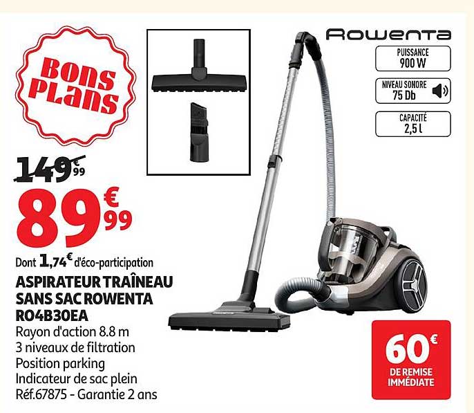 Rowenta Aspirateur traîneau sans sac