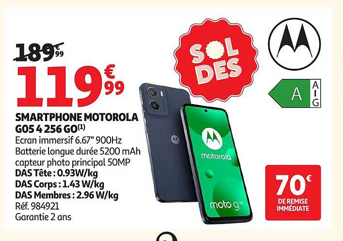 SMARTPHONE MOTOROLA G05 4 256 GO