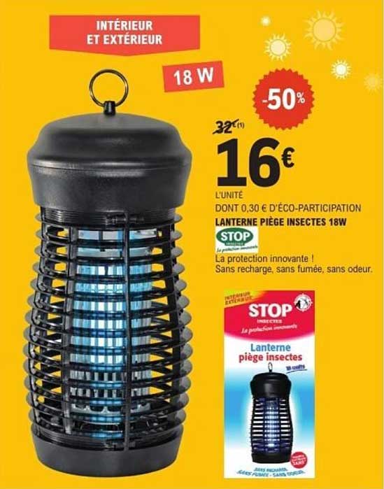 STOP Lanternes piège insectes 18W