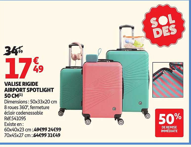 VALISE RIGIDE AIRPORT SPOTLIGHT 50 CM