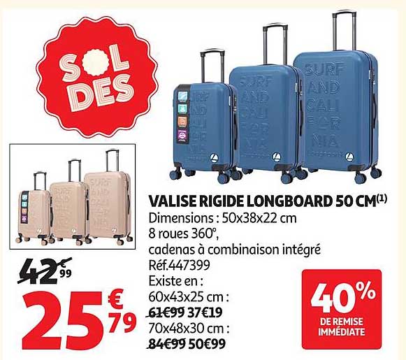 VALISE RIGIDE LONGBOARD 50CM