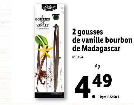 2 gousses de vanille bourbon de madagascar