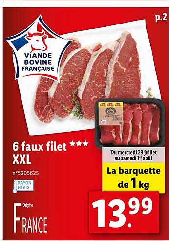 6 Faux Filet Xxl