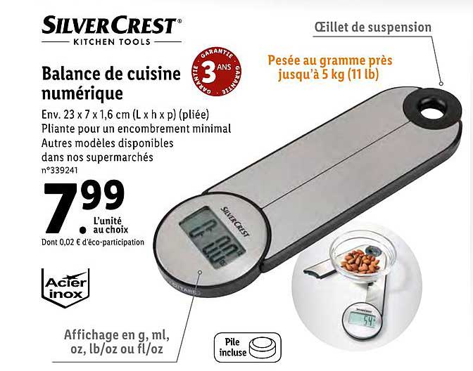 Balance De Cuisine Numérique Silvercrest