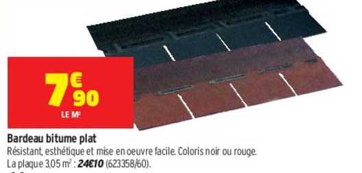 bardeau bitume plat