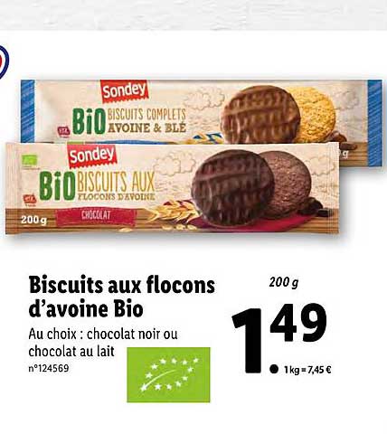 biscuits aux flocons d'avoine bio
