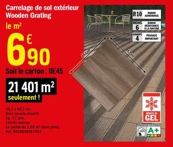 Carrelage De Sol Extérieur Wooden Grating