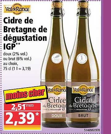 cidre de bretagne de dégustation igp val de rance