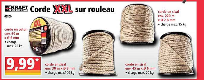 corde xxl sur rouleau kraft werkzeuge