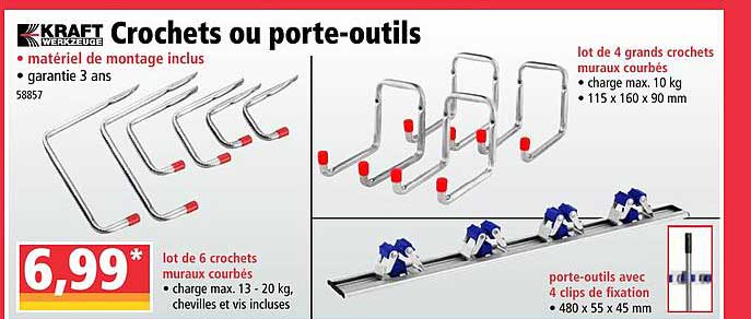 crochets ou porte outils kraft werkzeuge