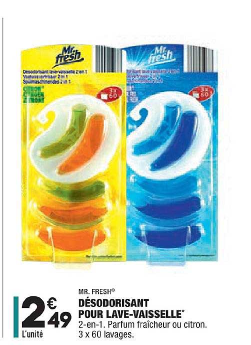 désodorisant pour lave vaisselle mr. fresh