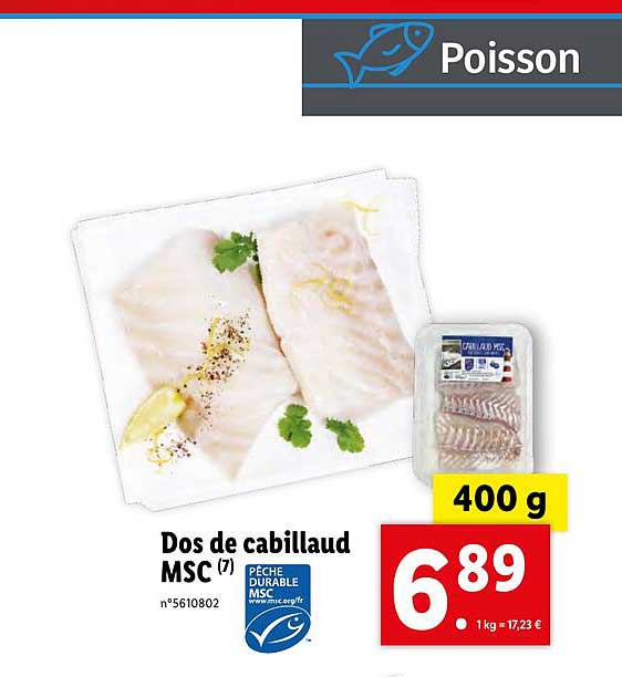 Dos De Cabillaud Msc