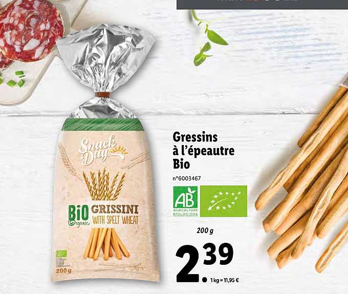 gressins à l'épeautre bio