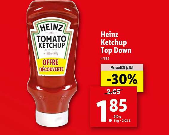 heinz ketchup top down